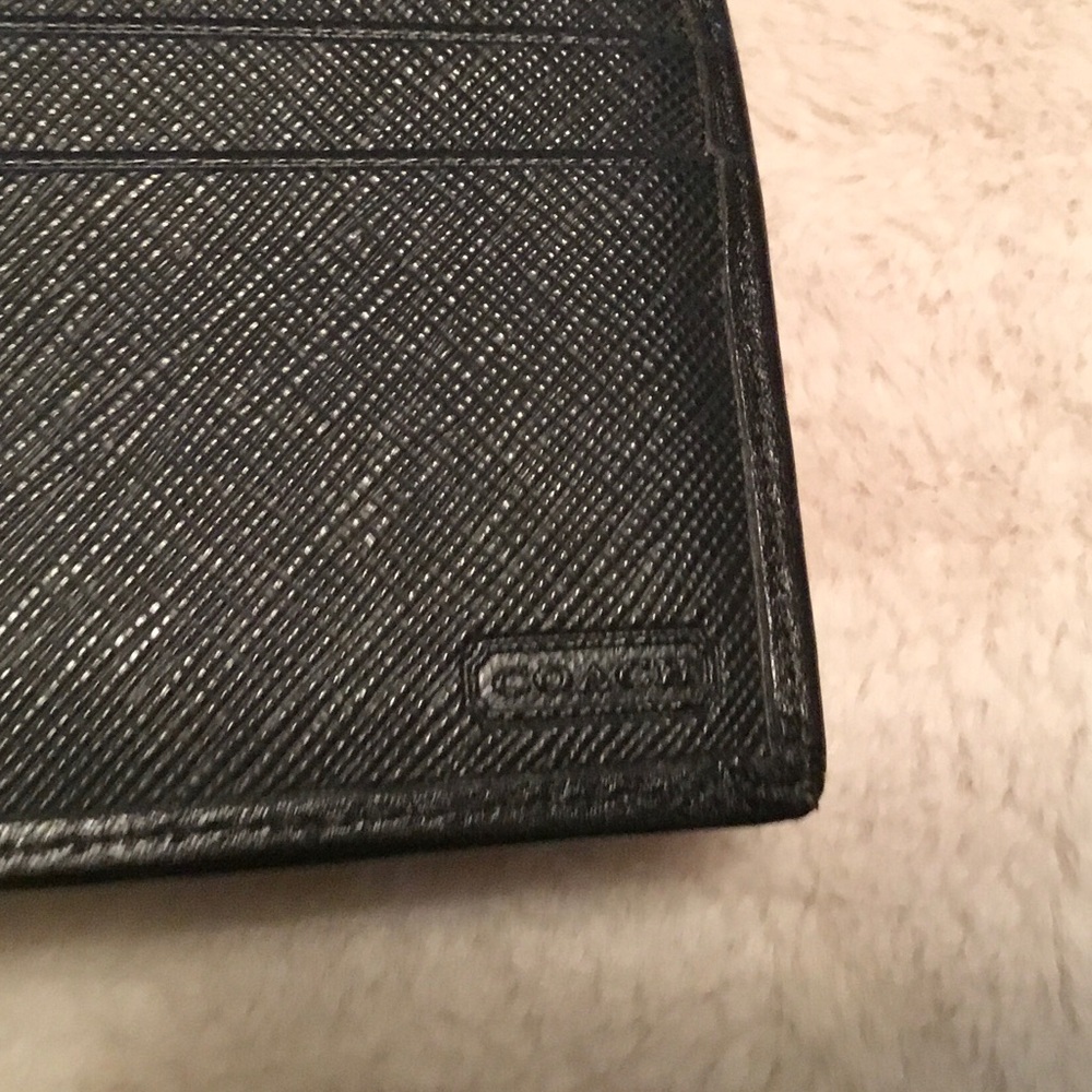 Coach Signature Monogram Large Black Wallet - Picture 5 of 10